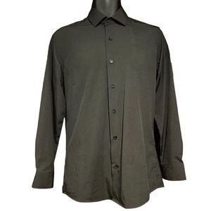 Tom Baine Black Slim Fit Button Shirt Men’s Small 14-14.5